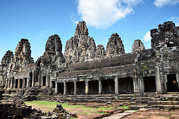 Image showing Bayon Temple At Angkor Wat, Cambodia