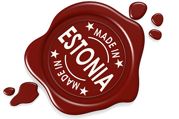 Image showing Label seal of Made in Estonia