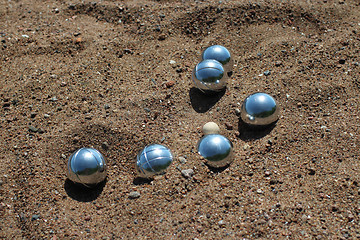 Image showing game of Petanque balls