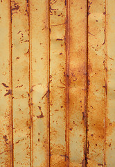 Image showing old rusty sheet metal wall