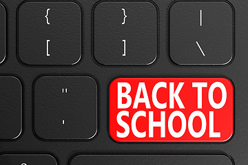 Image showing Back to School on black keyboard