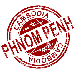 Image showing Red Phnom Penh stamp 