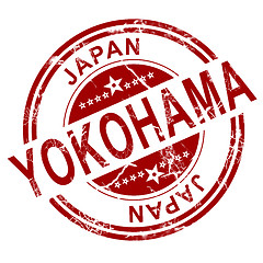 Image showing Red Yokohama stamp 