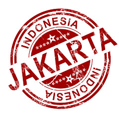 Image showing Red Jakarta stamp 