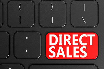 Image showing Direct Sales on black keyboard