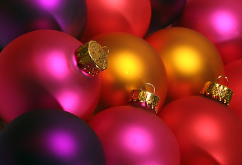 Image showing colorful christmas ornaments