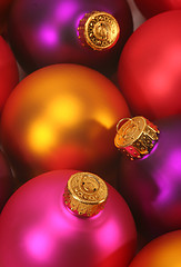 Image showing colorful christmas ornaments