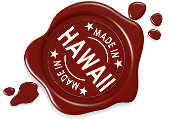 Image showing Label seal of made in Hawaii