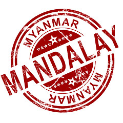 Image showing Red Mandalay stamp 