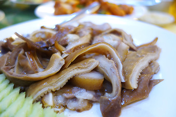 Image showing Pig ears cold dish