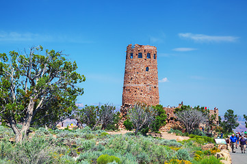 Image showing Crowded with people Desert View Watchtower point 