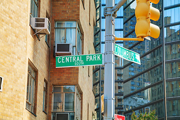 Image showing Central Park sign in New York City, USA