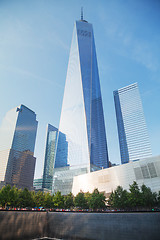 Image showing One World Trade Center and 9/11 Memorial in New York