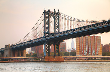 Image showing Manhattan bridge in New York City