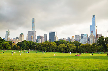 Image showing Manhattan cityscape as seen from the Central park