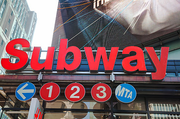 Image showing Subway station sign