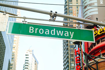 Image showing Broadway sign in New York City, USA