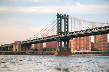 Image showing Manhattan bridge in New York City