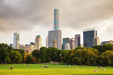 Image showing Manhattan cityscape as seen from the Central park