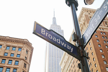 Image showing Broadway sign in New York