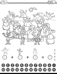 Image showing maths game for coloring