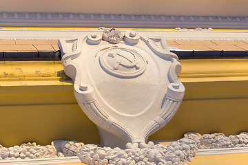 Image showing Decorative elements of soviet style in architecture