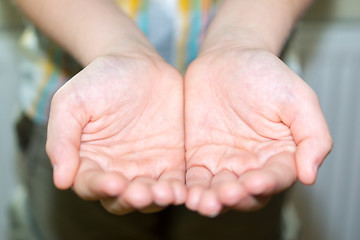 Image showing Human opened palms