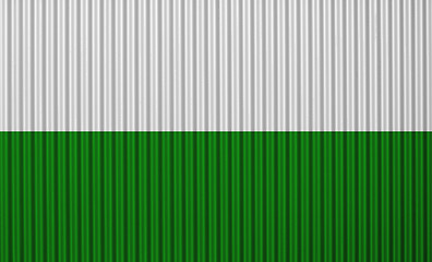 Image showing Flag on corrugated iron