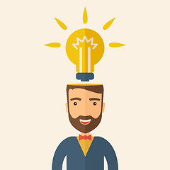 Image showing Bright idea of man