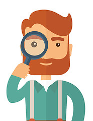 Image showing Man with the magnifying glass.