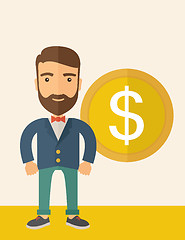 Image showing Businessman with dollar sign.