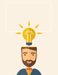 Image showing Bright idea of man