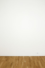 Image showing Empty white wall