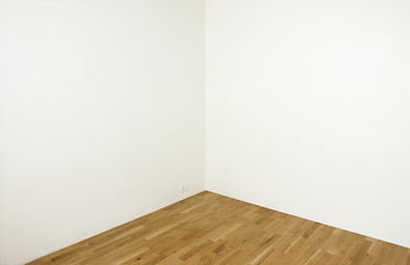 Image showing Empty white walls