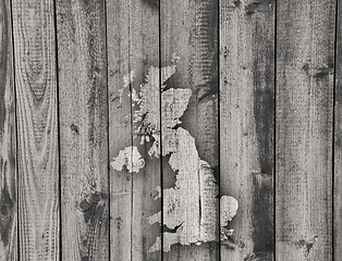 Image showing Map of Great Britain on wood,