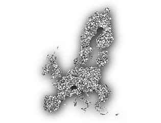 Image showing Map of the EU on poppy seeds