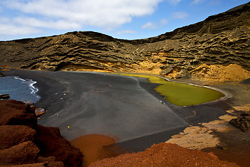 Image showing coastline and summer in el golfo lanzarote 