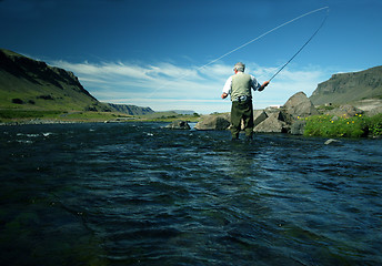 Image showing flyfishing