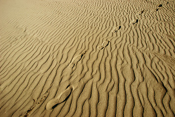 Image showing Footprints in natural sand