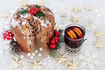 Image showing Chocolate Panettone Cake and Mulled Wine