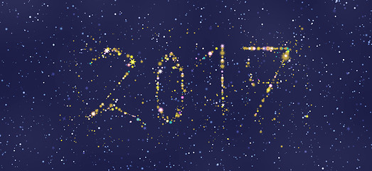 Image showing happy new year 2017 greeting card