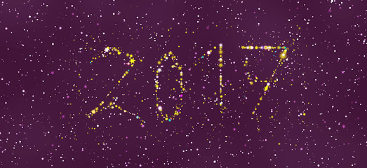 Image showing happy new year 2017 greeting card