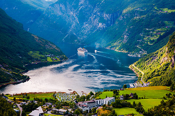 Image showing Geiranger fjord, Norway.