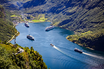 Image showing Geiranger fjord, Norway.