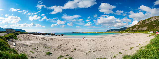 Image showing Beach Lofoten archipelago islands beach