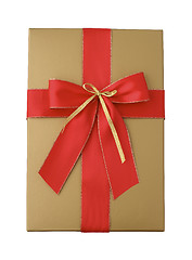 Image showing Giftbox with ribbon isolated