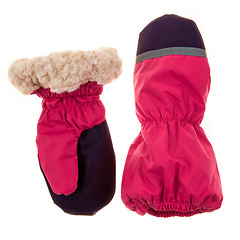 Image showing Children\'s autumn-winter mittens