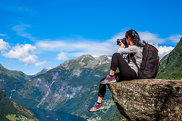 Image showing Geiranger fjord, Norway.