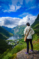 Image showing Geiranger fjord, Norway.