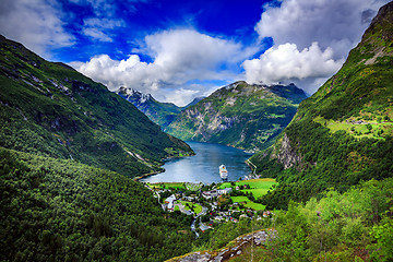 Image showing Geiranger fjord, Norway.